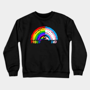 Mens Proud Dad LGBT And Transgender LGBTQ Gay Crewneck Sweatshirt